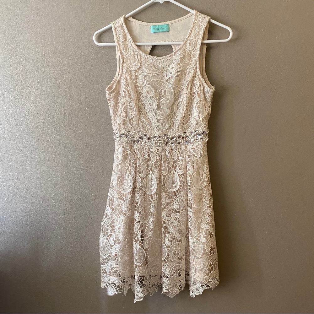 Cream lace dress